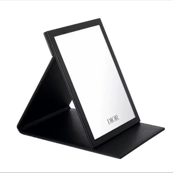 Dior Other - DIOR stand mirror Black CD Logo 14x19x1.5cm faux leather